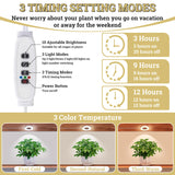 SIYOMG Ceiling Grow Lights for Indoor Plants, 192 LEDs Full Spectrum Halo LED Plant Light, with 3/9/12H Auto Timer Switch, 3 Colors,10 Dimming, Plant Lights for Small Plants, 4 Head