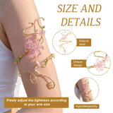 Kigeli Fairy Flower Arm Cuff Jewelry for Women, Renaissance Elf Accessories
