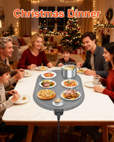 seenlast Warming Mat for Food with Adjustable Temperature Timer,10S Fast Heating Electric Food Warming Mat for Parties Buffet Daily,Food Heating Mat with Insulating Pad Raised Feet Protects Table