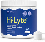 Hi-Lyte Keto K1000 Electrolyte Powder | Unflavored | Hydration Supplement Drink Mix | Boost Energy & Beat Leg Cramps | No Maltodextrin or Sugar | 50 Servings