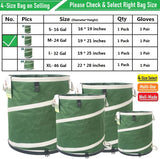 16-Gallon Collapsible Trash Can (16x19 in) Hard-Shell Bottom Yard Garden Bag,Pop-Up Trash Can,RV Camping Waste Bag,Recycling Bin,Laundry Hamper,Leaf Bags,Yard Waste Container,Lawn Grass,Weeds Basket