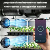 Brioeua 5" Grow Tent Fan, Smart Plug Remote & Timing, 3-Speed Quiet Airflow, Brushless Motor, Adjustable Clamp, 8 Ft Power Adapter for Hydroponics Cooling Ventilation Grow Tent Dual Clip Fans