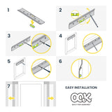 OOK 533212 French Cleat Mirror and Picture Hangers with Hardware, 200lb, Aluminum (13 Piece)