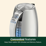 Cuisinart 1.7 L. Programmable Electric Kettle, Tea Kettle, CPK-17P1