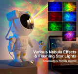 SFOUR Astronaut Galaxy Projector Night Light，Lights for Bedroom,Kids Room Decor Aesthetic, Adjustable Head Angle,Gift for Kids Adults Home Party Ceiling Decor，Christmas Gift