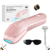 INIA Laser Hair Removal with Ice-Cooling Care for Women and Men, Painless at-Home IPL Hair Remover for Coarse Hair in Bikini and All Body Areas, Latest Generation for Effective Results (Pink)