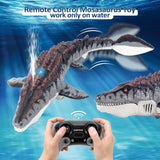 fromeasy Mosasaurus Dinosaur Toys, Upgrade Remote Control Water Toy, Pool Toys for Kids Ages 4-8, RC Dino with Light and Spray Water for Swimming Bath Lake Ocean Christmas Birthday Gift