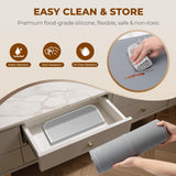 Homelove Warming Mat for Food - Fast Full Surface Electric Warming Tray with 7 Temp-Settings & 8H Timer, Portable Roll Up Food Warmer with Heat Insulation Pad for Gatherings Parties Buffet XL-Grey
