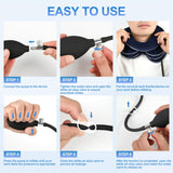 WellSync Inflatable & Adjustable Neck Traction Device with Neck Brace,Portable Cervical Traction Device for Instant Neck Pain Relief,Perfect for Home,Office,and Travel(Dark Blue)