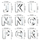 Alphabet Letter Cookie Cutters Shapes Large 3 Inch - 26 Pcs Stainless Steel Cookie Cutter Set Fondant Biscuit Fruit Dough Mold Tools for Birthday, Christmas, New Year and Holiday Party Decorations