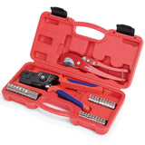 iCrimp KIT-BJ02 PEX Crimping Tool Kit with PEX Clamps, PEX Pipe Cutter, One-Handed PEX Clamp Tool for Cinching 3/8-in, 1/2-in, 3/4-in, 1-in PEX Clamp