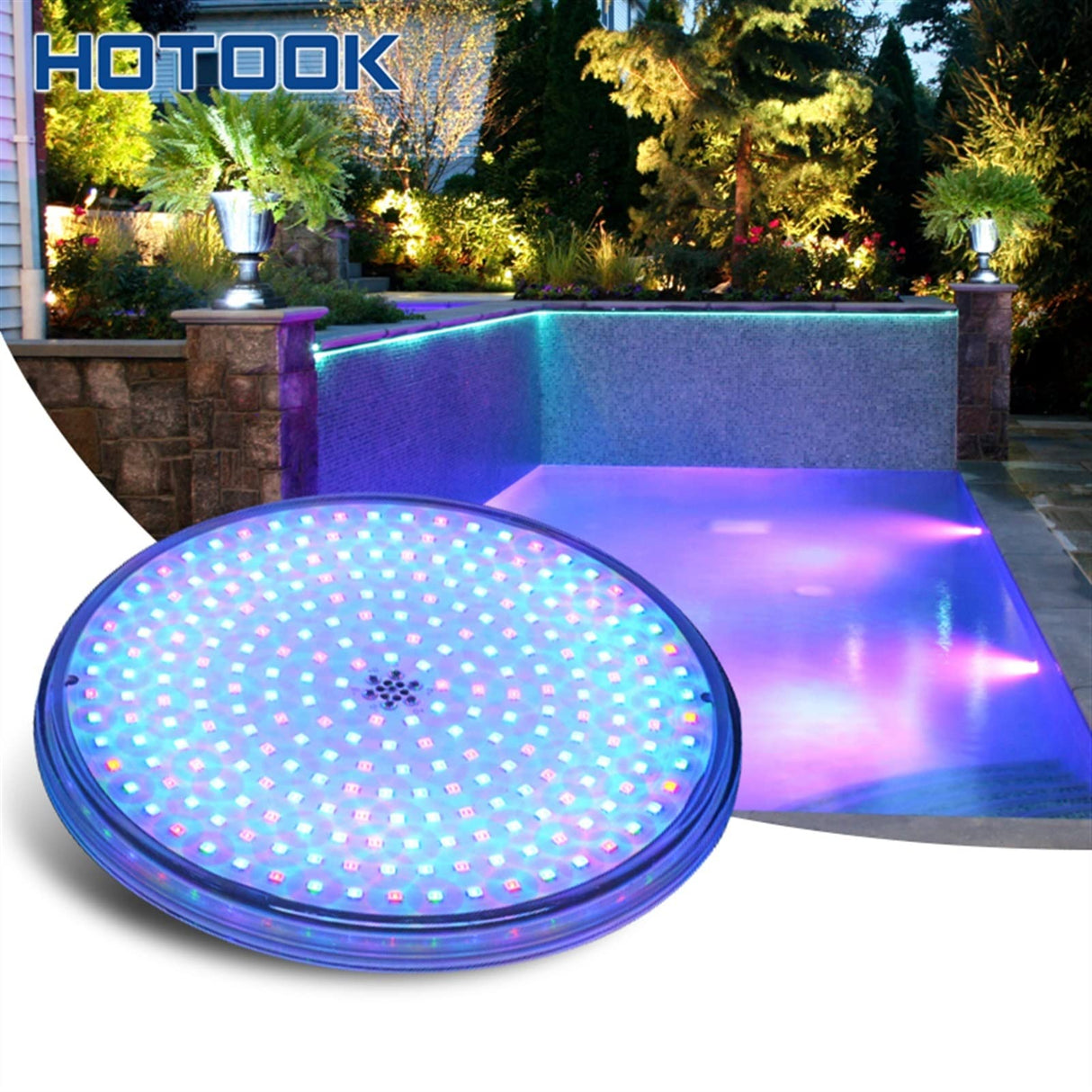 Underwater Light 18W 42W Underwater Lights PAR56 RGB LED Swimming Pool Light Resin Filled Wall Mounted / Embedded Pool Lamp IP68 Waterproof Pond Light Pond Lights ( Color : RGB with remote , Size : 42