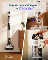 Levoit Cordless Vacuum Cleaner, Anti-Tangle for Pet Hair, Up to 50 Minutes