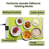 Relixcozy Food Warming Mat for Food, Electric Warming Tray with 5 Temp-Settings, Full-Surface Heating Pad for Food with Auto-Off Timer, Portable Food Warmers for Parties, Silicone Food Heating Mat