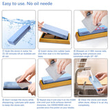 Intelitopia Complete Knife Sharpening Stone Set – Dual Grit Whetstone 400/1000 3000/8000 Knife Sharpener with Leather Strop, Flattening Stone, Bamboo Base, 3 Non-slip Rubber Bases & Angle Guide