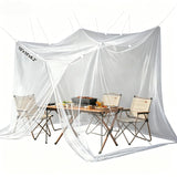 10'x10'x8.2' Outdoor Camping&Patio Mosquito Netting,Large Mosquito Netting with Hanging Ropes for Patio Camping Home Outdoor Travel (White)