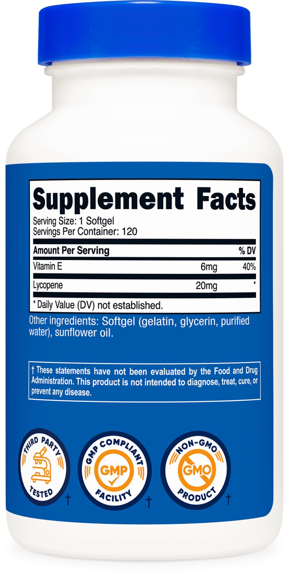 Nutricost Lycopene (20mg) 120 Softgels - Gluten Free, Non-GMO