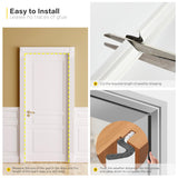 Weather Stripping Door Seal Strip - Soundproof Q-Shaped Foam for Exterior Door Frame, Large Gap Seal, Noise Cancelling, Easy to Install (White, 40FT)