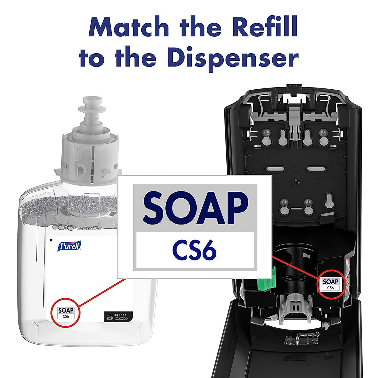 PURELL Brand HEALTHY SOAP Mild Foam, 1200 mL refill for PURELL CS6 Automatic Hand Soap Dispenser 2 count (Pack of 1) - 6574-02 - Manufactured by GOJO, Inc