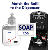 PURELL Brand HEALTHY SOAP Mild Foam, 1200 mL refill for PURELL CS6 Automatic Hand Soap Dispenser 2 count (Pack of 1) - 6574-02 - Manufactured by GOJO, Inc
