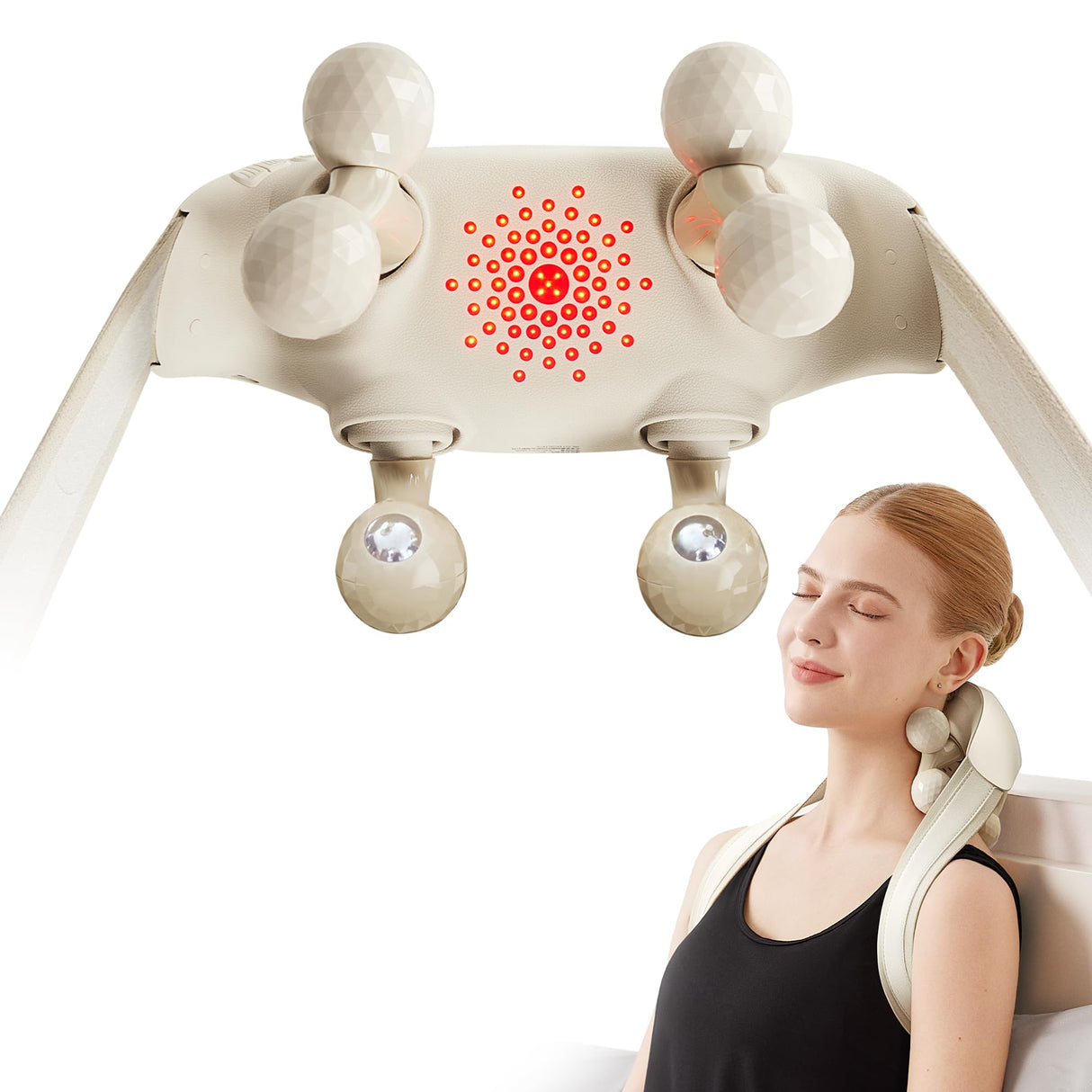 SKG Neck Massager for Pain Relief Deep Tissue, 6D Kneading Cordless Shiatsu Neck and Shoulder Massager with Heat Electric Massage Father Day Gift Ideas, H7 Ultra