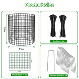 PASARA 10 Pack Plant Protectors from Animals, 13 Inch Round Cloche Plant Cages with Sturdy Chicken Wire Mesh, Garden Cages to Keep Animals Out for Vegetables & Flowers, Includes Support Stakes