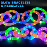 Halloween Light Up Party Favors for Kids 24PCS,Glow Stick Bracelet Necklace