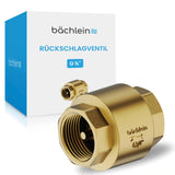 Bchlein Universal Non-Return Valve - Brass Check Valve with G3/4 Inch Female Thread on Both Sides - Stainless and Watertight for Safe Drinking Water System