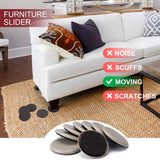 Yelanon Furniture Sliders for Carpet - 20 PCS Heavy Duty Moving Pads 3 1/2" - Sliders for Furniture on Carpet, Reusable Furniture Moving Sliders for Easy Glide