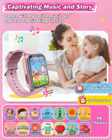 Sueseip Kids Smart Watches Girls Toys Age 6-8, HD Touchscreen Dual Cameras Kids Watch for Girl Ages 8-10, Kid Toy with 35 Games MP3 Learn Card for 5 6 7 8 9 Year Old Girl Christmas Birthday Gifts