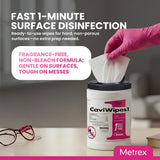 Metrex CaviWipes1 Surface Disinfectant Towelettes – Durable Non-Woven Disinfecting Wipes for Hard, Non-Porous Surfaces, Pre-Saturated with CaviCide1 – 6" x 6.75", 160 Wipes per Canister (Pack of 1)