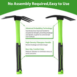 NAUKII 2pcs Garden Tools Comfortable Handle Hoes for Garden Work Carbon Steel Outdoor Tools