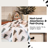 GEOMETRY Christmas Kitchen Towels - Quick Dry Microfiber Cloth Dish Towels for Kitchen Drying - Premium Quick Dry Towel, 2-Pack Set (Festive Lights + Ginger Joy (Merry Magic)