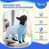 MIGOHI Full Body Dog Recovery Suit - Breathable Onesie for Female Male, Anti-Licking Pajamas, Surgery Suit for Large Dogs, XL, Blue