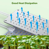 SDOVUERC Full Spectrum 384 LEDs Grow Lights, 24W Plant Grow Lights for Indoor Plants with Daisy Chain Function, Sunlike Spectrum,4/8/12/16/20H Timer for Seed Starting(Pack2)