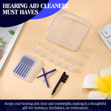 Wovnet Hearing Amplifier Cleaning Tools, Compatible with Audien Hearing Aid Kit Includes 6 Sizes Silicone Dome, Cleaning Brush with Screwdriver Wax Guards Filter and Carrying Case(11 Pcs)