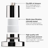 THE JOLIE FILTERED SHOWERHEAD with Shower Filter System- High Pressure Showerhead, Hair and Skincare Accessory to Improve Beauty and Personal Care Routine (New Modern Chrome)