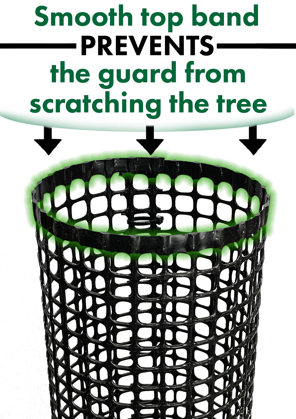 Voglund Nursery Mesh Tree Bark Protector Guard 36 Inches Tall (5 Pack) Heavy Duty Plastic with Zip Ties