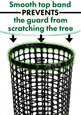 Voglund Nursery Mesh Tree Bark Protector Guard 36 Inches Tall (5 Pack) Heavy Duty Plastic with Zip Ties