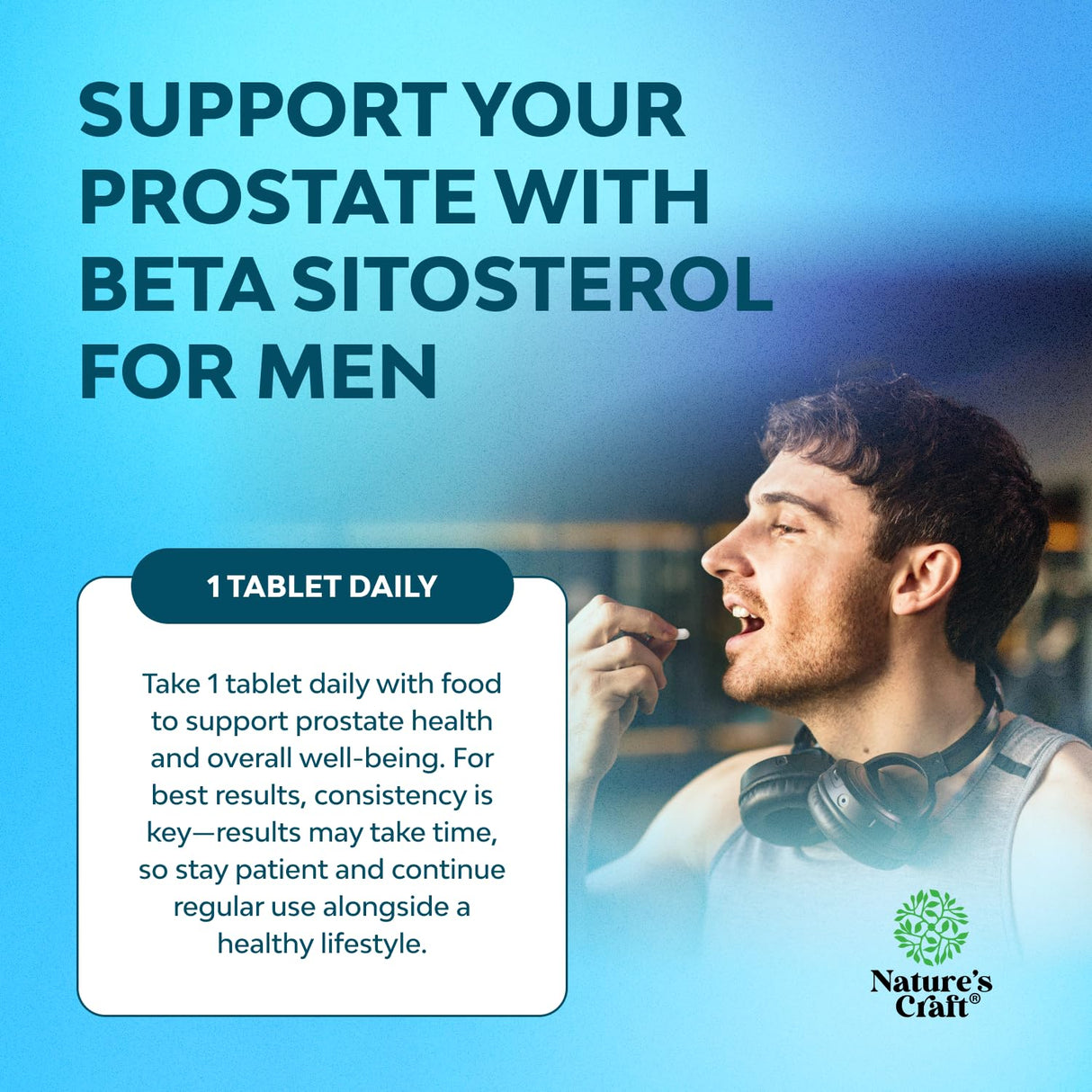 Natures Craft Plant Sterols Complex with Beta Sitosterol - 500mg Beta-Sitosterol Sterols and Stanols Supplement for Prostate Support - Prostate Health Supplement for Men - 90 Tablets