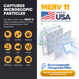 BNX TruFilter 20x22x1 Air Filter MERV 11 (12-Pack)- MADE IN USA - Allergen Defense Electrostatic Pleated Air Conditioner HVAC AC Furnace Filters for Allergies, Dust, Pet, Smoke, Allergy MPR 1200 FPR 7