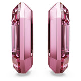 Swarovski Lucent Small Hoop Earrings, Pink Octagon-Shaped Crystals, Part of the Swarovski Lucent Collection