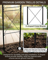 Metal Garden Arbors 8Ft Thickened Arch Trellis for Climbing Plants