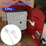 Half-Moon Elevator Door Key + 25460 Fire Alarm Key Set, Rapid Rescue & Maintenance Tool Kit, Fire Rescue & Emergency Door Breaching Keys, Firefighter-Specific Tools, Silver, Portable & Durable, 2-Pack