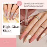 AzureBeauty 31 Pcs Dip Powder Nail Kit 20 Colors Nude Pink Glitter White