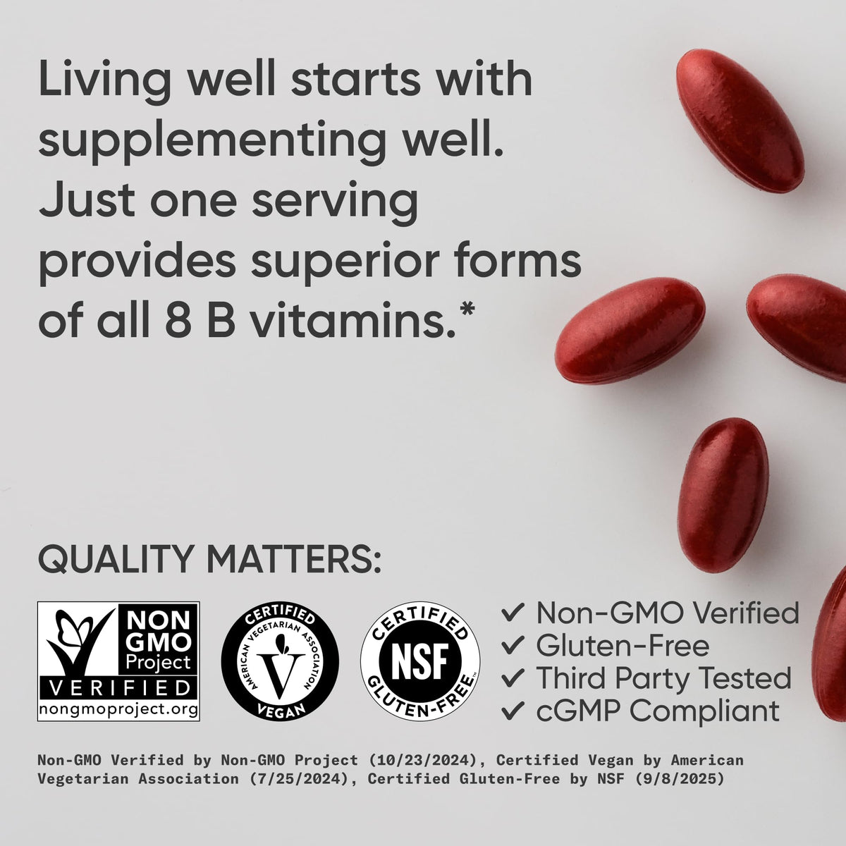 Sports Research® Vitamin B-Complex, 120 Count Plantgels™