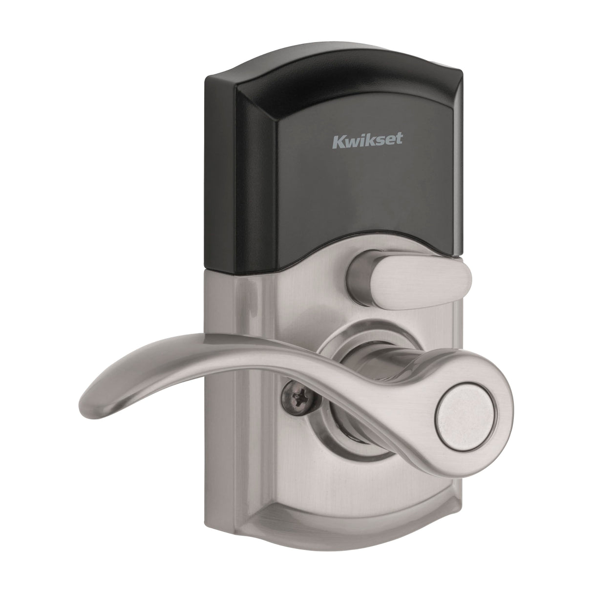 Kwikset SmartCode 955 Pembroke Light Commercial 10-Button Keypad Electronic Lever, Convenient Keyless Entry, 3-Year Battery Life and High Traffic Durability in Satin Nickel