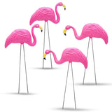 4E's Novelty 4 Pink Flamingos Yard Decorations - Extra Large 24" Flamingos Yard Ornaments - Pink Flamingos for Yard Sculptures & Statues - Lawn Flamingos Outdoor Garden Decor, Weather Resistant