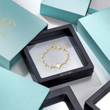 Cicy Bell Womens Bracelets 18k Gold Plated Adjustable Chain Link