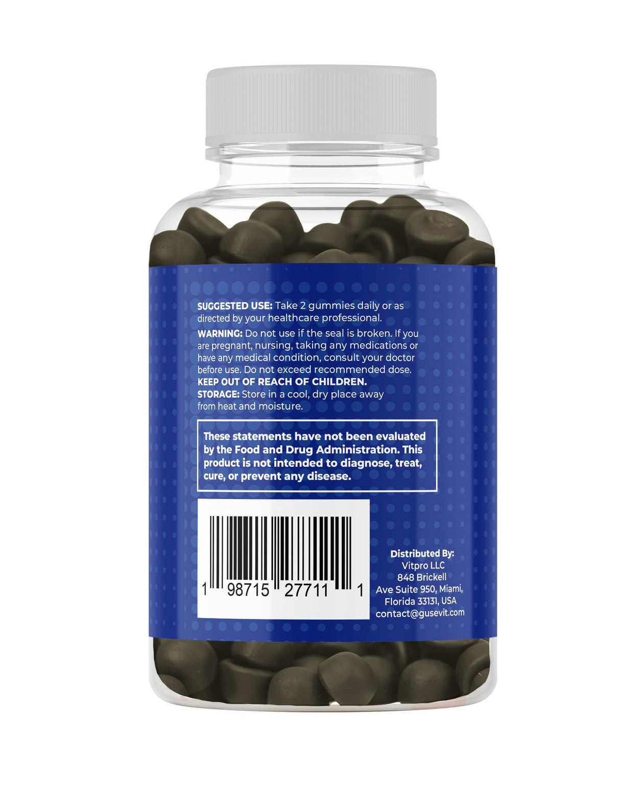 GUSEVIT Ashwagandha Gummies 1,500mg with Vitamin D & Zinc | Vegan Ashwaghandha Supplement for Mood & Immune Support, Focus & Relaxation | Gluten-Free, Non-GMO | Cherry Flavor, 60 Ct